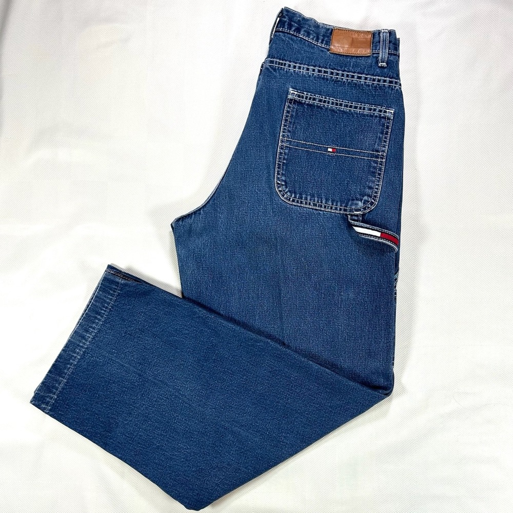 VTG Tommy Hilfiger Straight Carpenter Denim Jeans Y2K Womens Size 10 - 30.5 x 29